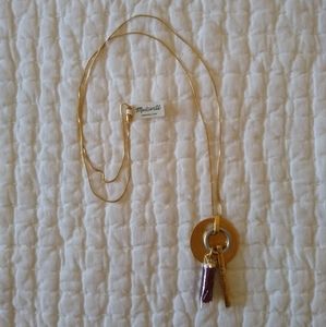 Madewell Etchmix Tassel Necklace long statement